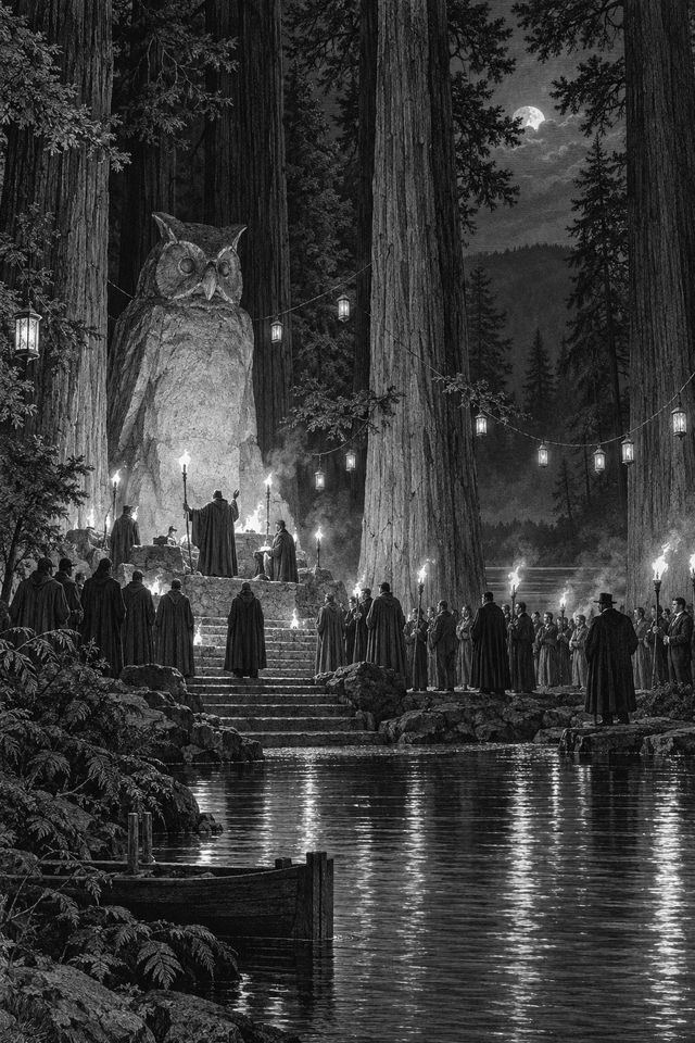 Lanterns among the redwoods